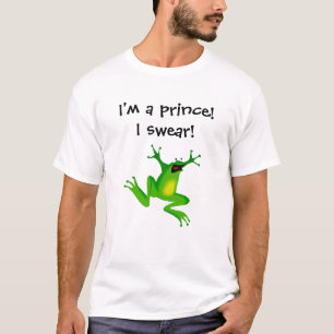 Camiseta Eu Sou Um Príncipe de Conto de Fadas Sapo Verde En