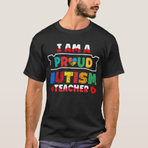 Camiseta Eu Sou Um Professor Autismo Orgulhoso Autismo Cons