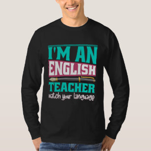 Camiseta Eu Sou Um Professor De Inglês Cuidado Com A Lingua