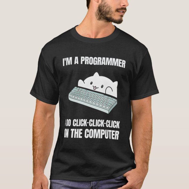 Camiseta Eu Sou Um Programador Que Eu Clico-Clique-Clique-C (Frente)