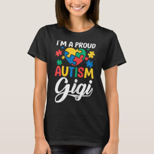 Camiseta Eu Sou Um Puzzle Gigi Adorando Autismo Cardíaco Se