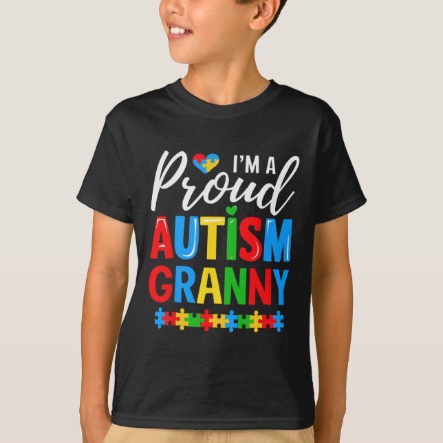 Camiseta Eu Sou Um Quebra-cabeça De Consciência Da Avó Auti (Frente)