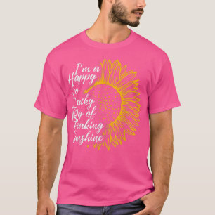 Camiseta Eu sou um Raio Feliz e Sortudo de Sol Louco e Louc