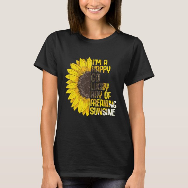 Camiseta Eu sou um Raio Feliz, Sortudo, de Sunshine Sunf (Frente)