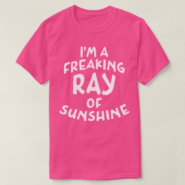Camiseta Eu Sou Um Raio Maldito De Texto Branco Sol (Frente do Design)