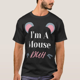 Camiseta Eu Sou Um Rato Duh Fácil Costume De Halloween Engr