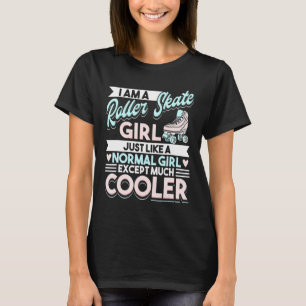 Camiseta Eu Sou Um Roller Skate Rapariga Humor Retro Roller