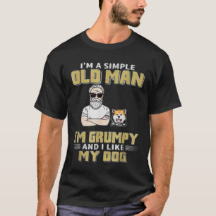 Camiseta Eu sou um simples velho que estou rabugento e gost