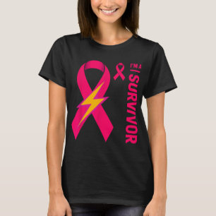 Camiseta Eu Sou Um Sobrevivente Cancer De Mama Consciência