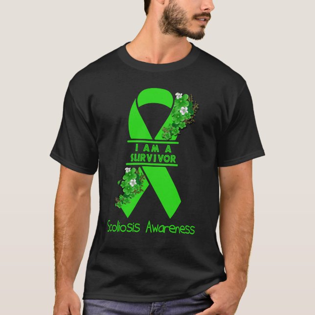 Camiseta Eu Sou Um Sobrevivente Conscientização da Escolios (Frente)