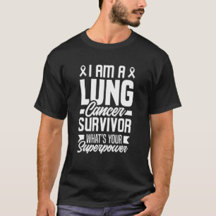 Camiseta Eu sou um Sobrevivente de câncer de pulmão Cancer