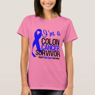 Camiseta Eu sou um sobrevivente do cancro do cólon
