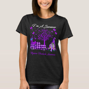 Camiseta Eu sou um sobrevivente Enxaqueca Cefaleia Consciên