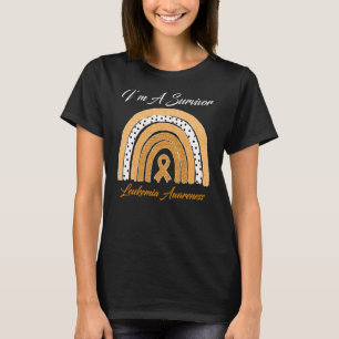 Camiseta Eu sou um Sobrevivente Leucemia Consciência Laranj