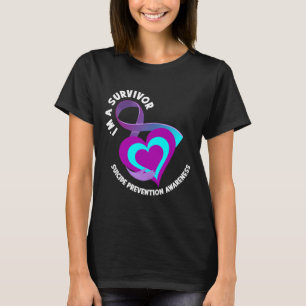 Camiseta Eu sou um sobrevivente que apoia a prevenção do su