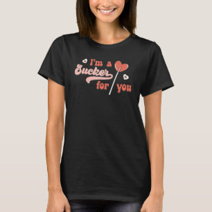 Camiseta Eu Sou Um Sucker Para Você Coração Coração Casal L