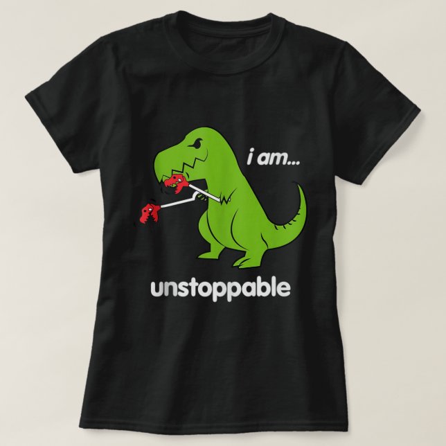 Camiseta Eu sou um T-Rex Dinossaur Dino Legal Cute Hum (Frente do Design)