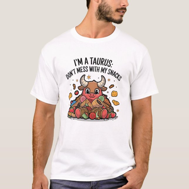 Camiseta Eu sou um Taurus Não Mess com meus peitos (Frente)