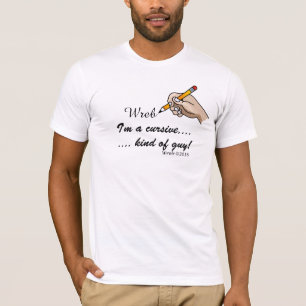 Camiseta Eu sou um tipo cursive da cara