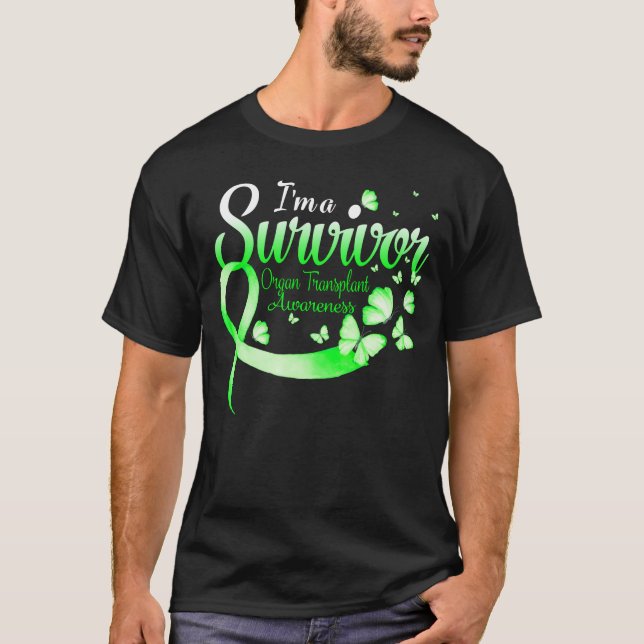 Camiseta Eu sou um transplante de órgãos sobreviventes (Frente)