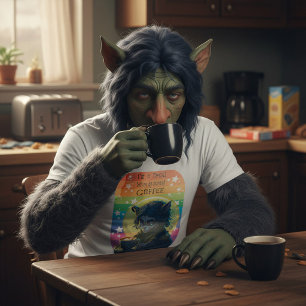 Camiseta Eu Sou Um Troll Antes Do Meu Café Da Manhã