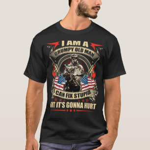Camiseta Eu Sou Um Velhinho Assustador Eu Posso Consertar E