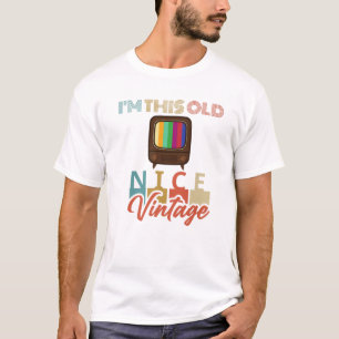 Camiseta Eu sou um Velho Homem da Televisão Vintage.