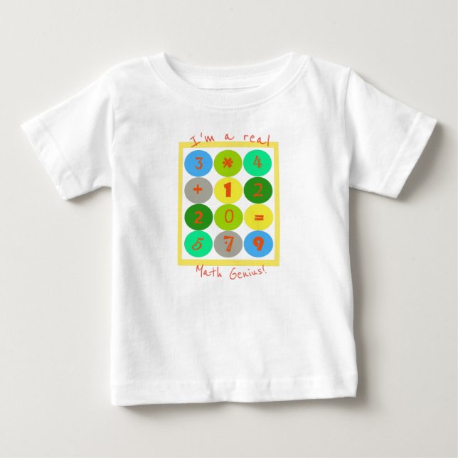 Camiseta Eu Sou um Verdadeiro Gênio da Matemática  (Frente)