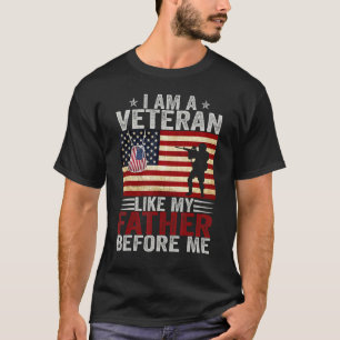 Camiseta Eu Sou Um Veterano Como Meu Pai Antes De Mim Bande