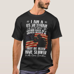 Camiseta Eu Sou Um Veterano Dos Eua Eu Posso Ser Mais Velho