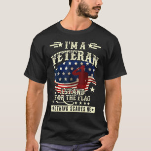 Camiseta Eu Sou Um Veterano Eu Defendo A Bandeira Nada Me A