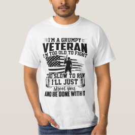 CAMISETA EU SOU UM VETERANO GRUPO QUE ESTOU VELHO DEMAIS PA