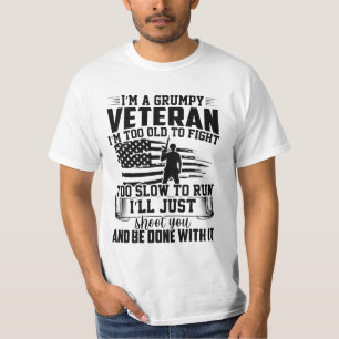 CAMISETA EU SOU UM VETERANO GRUPO QUE ESTOU VELHO DEMAIS PA