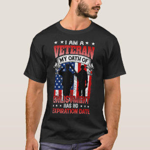 Camiseta Eu Sou Um Veterano Líder De Bandeira Dos Eua Patri