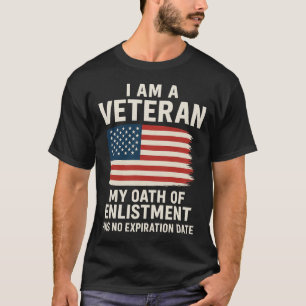 Camiseta Eu Sou um Veterano Meu Juramento Nunca Ex