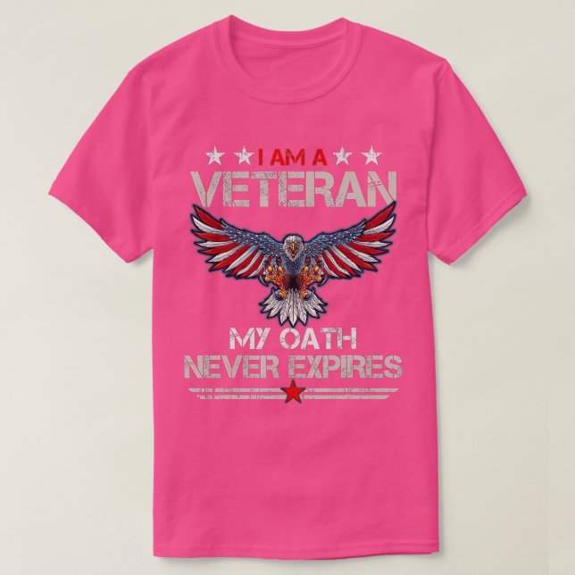 Camiseta Eu Sou Um Veterano Meu Juramento Nunca Expira Patr (Frente do Design)