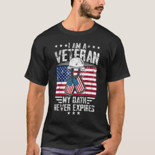 Camiseta Eu Sou Um Veterano Meu Juramento Nunca Expira Vet