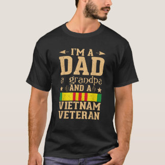 Camiseta Eu sou um vovô Pai e um veterano vietnamita orgulh