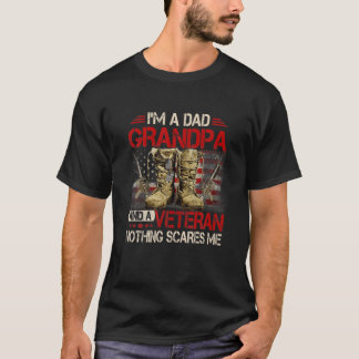 Camiseta Eu sou um vovô Pai e um viciado em bandeira americ