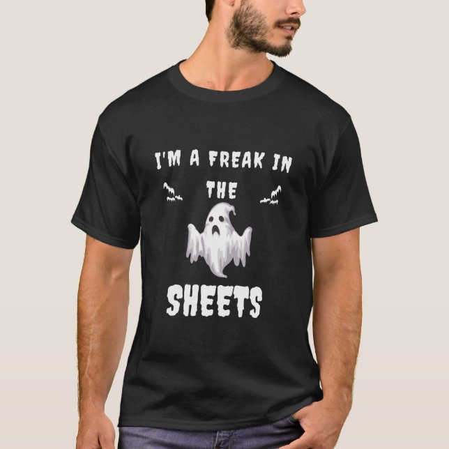 Camiseta Eu sou uma aberração no fantasma do Dia das Bruxas (Frente)
