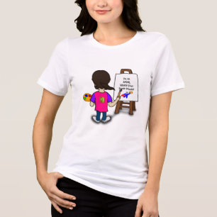 Camiseta Eu sou uma artista de ilustração colorida