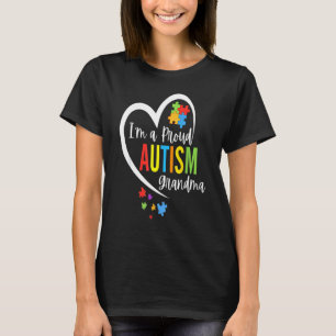 Camiseta Eu Sou Uma Avó Orgulhosa de Autista Amo Quebra-Cab
