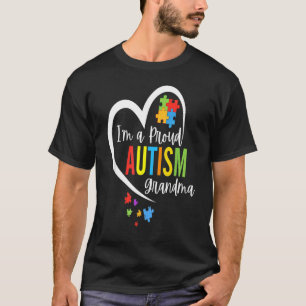 Camiseta Eu Sou Uma Avó Orgulhosa do Autismo Amo Enigma