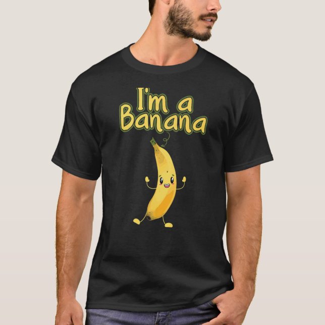 Camiseta Eu Sou Uma Banana Engraçada Mulheres Banana Fruta  (Frente)