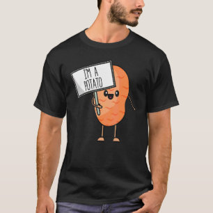 Camiseta Eu Sou Uma Batata Frita De Batata Frita Cuja Figur