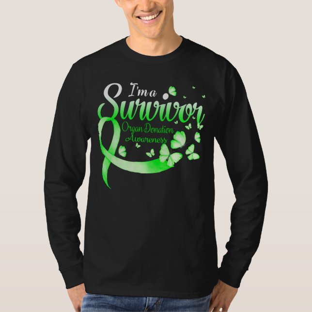 Camiseta Eu Sou Uma Borboleta de Conscientização sobre Doaç (Frente)