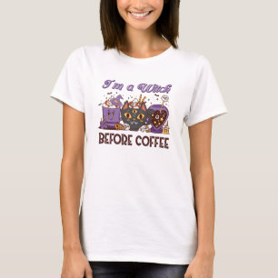 Camiseta Eu sou uma bruxa antes do café