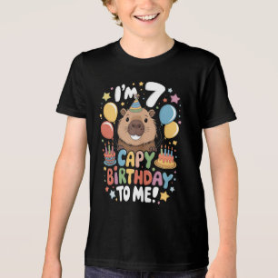 Camiseta Eu Sou Uma Capivara De 7 Anos De Idade Aniversário