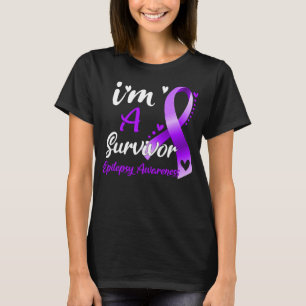 Camiseta Eu sou uma consciência de epilepsia sobrevivente