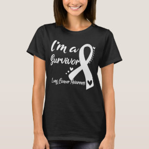 Camiseta Eu sou uma Consciência do Cancer Pulmonar Sobreviv